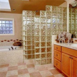 Glass block bathroom windows