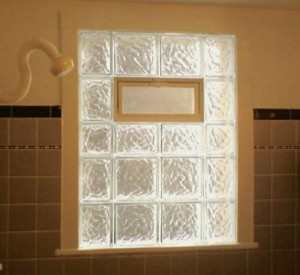Glass block bathroom windows