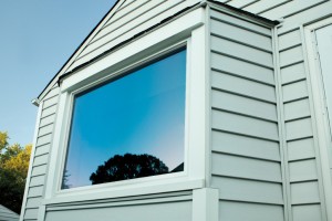 Picture window from exterior of home