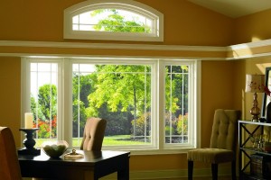 Picture window in eat-in kitchen