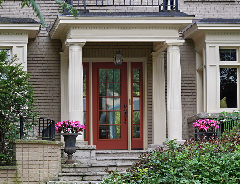Red Legacy Steel Entry Door