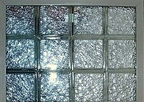 icescapes glass block window close-up