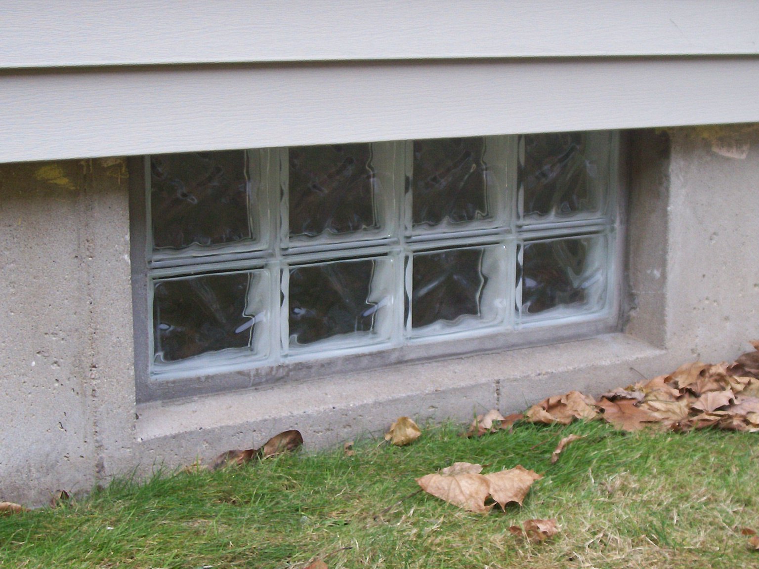glass block basement window